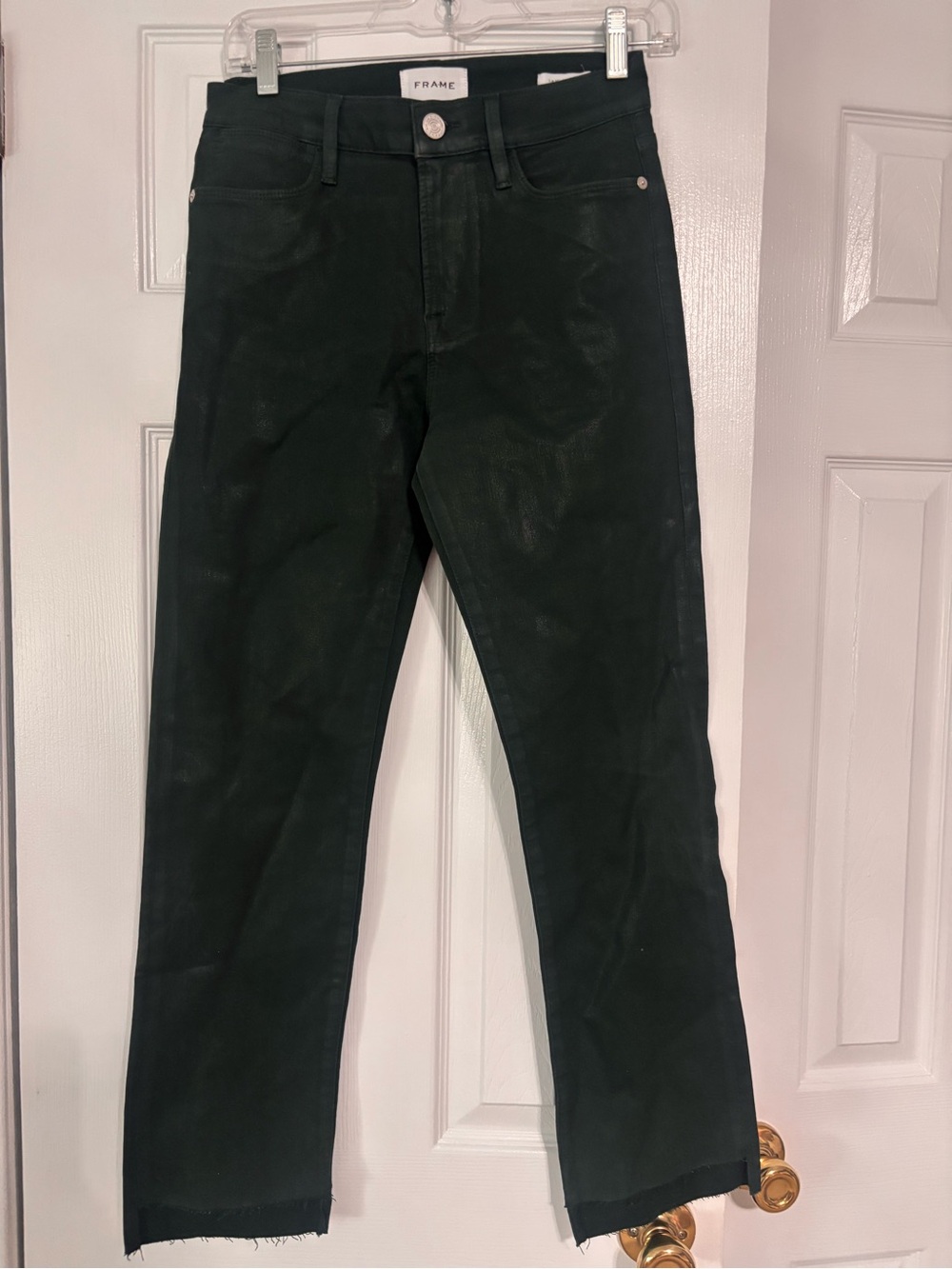 FRAME green size 28 Le High Straight women’s Coated Jeans